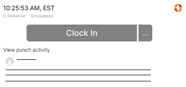 The medium size widget. It has both the clock in and clock out function and a way to see community annoucments